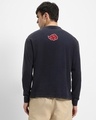 Shop Men's Blue Akatsuki Graphic Printed Oversized Acid Wash T-shirt-Full