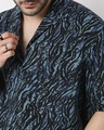 Shop Men's Blue All Over Abstract Printed Relaxed Fit Shirt