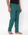 Shop Men's Blue All Over Bench Printed Cotton Lounge Pants-Full