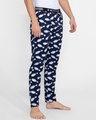 Shop Men's Blue All Over Bowling Pins Printed Pyjamas-Full