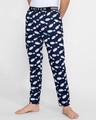 Shop Men's Blue All Over Bowling Pins Printed Pyjamas