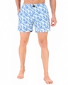 Shop Men's Blue All Over Fish Printed Cotton Boxers-Front