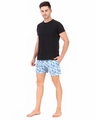 Shop Men's Blue All Over Fish Printed Cotton Boxers-Full