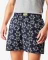 Shop Men's Blue All Over Flowers Printed Boxers-Front