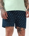Shop Men's Blue All Over Printed Boxers-Front
