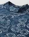 Shop Men's Blue All Over Printed Cotton Kurta