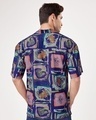 Shop Men's Blue All Over Abstract Printed Oversized Shirt-Design