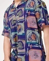 Shop Men's Blue All Over Abstract Printed Oversized Shirt