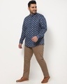 Shop Men's Blue All Over Printed Plus Size Shirt-Full