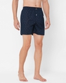 Shop Men's Blue All Over Printed Pure Cotton Boxers-Full