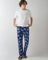 Shop Men's Blue All Over Printed Pyjamas-Full