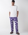 Shop Men's Blue All Over Printed Pyjamas-Full