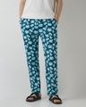 Shop Men's Blue All Over Printed Pyjamas-Front