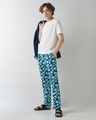 Shop Men's Blue All Over Printed Pyjamas-Full