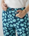 Shop Men's Blue All Over Printed Pyjamas