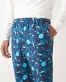 Shop Men's Blue All Over Printed Pyjamas