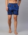 Shop Men's Blue All Over Printed Relaxed Fit Boxers-Front