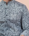 Shop Men's Blue All Over Printed Relaxed Fit Shirt