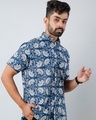 Shop Men's Blue All Over Printed Shirt-Full