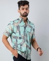 Shop Men's Blue All Over Printed Shirt-Design
