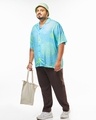 Shop Men's Blue All Over Printed Plus Size Shirt-Full