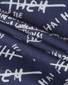 Shop Men's Blue All Over Printed Typography Pyjamas
