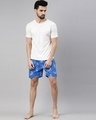 Shop Men's Blue All Over Tiger Printed Cotton Boxers