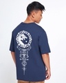 Shop Men's Blue Alpha Wolf Graphic Printed Oversized T-shirt-Design