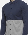 Shop Men's Blue and Grey Color Block Shirt
