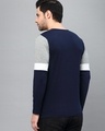 Shop Men's Blue and Grey Color Block Slim Fit T-shirt-Full