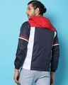 Shop Men's Blue and Red Color Block Hoodie Jacket-Design
