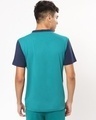 Shop Men's Blue and White Color Block Henley T-shirt-Design