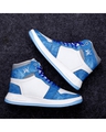 Shop Men's Blue & White Color Block Sneakers-Front