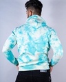 Shop Men's Blue & White Love Kindness Gratitude and Peace Tie & Dye Relaxed Fit Hoodie-Full