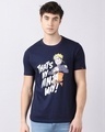 Shop Men's Blue Anime Naruto Ninja Way Graphic Printed T-shirt-Front