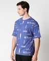 Shop Men's Blue AOP Oversized T-shirt-Design