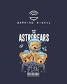 Shop Men's Blue Astro Bear Graphic Printed Oversized T-shirt