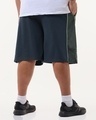 Shop Men's Blue & Grey Athletic Color Block Oversized Plus Size Shorts-Design