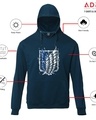 Shop Men's Blue Attack on Titan Graphic Printed Hoodie-Design