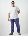 Shop Men's Blue Avengers All Over Printed Plus Size Pyjamas-Full