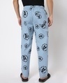 Shop Men's Blue Avengers Broken Logo Printed Pyjamas-Design