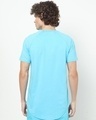 Shop Men's Blue Bachelor Button High Low Round Hem Raglan Oversized T-shirt-Design