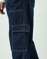 Shop Men's Blue Baggy Cargo Jeans