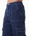 Shop Men's Blue Baggy Cargo Jeans