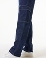 Shop Men's Blue Baggy Cargo Jeans