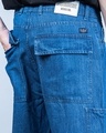 Shop Men's Blue Baggy Fit Cargo Jeans