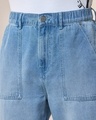 Shop Men's Blue Baggy Fit Cargo Mid- Rise Jeans
