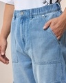 Shop Men's Blue Baggy Fit Cargo Mid- Rise Jeans