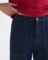 Shop Men's Blue Baggy Fit Carpenter Mid-Rise Jeans