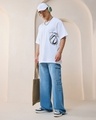 Shop Men's Blue Baggy Fit Mid-Rise Jeans-Full